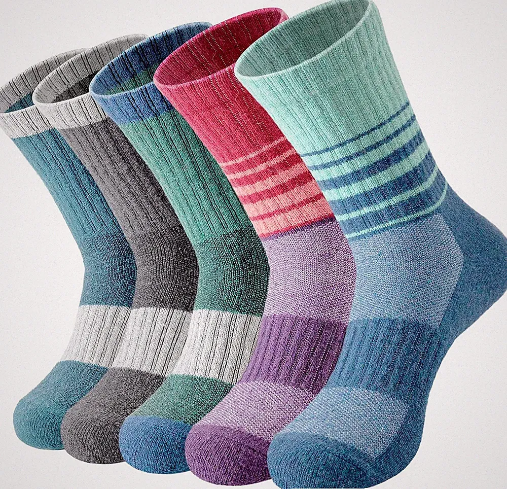 Wool Socks for Women Hiking Thermal Winter Thick Warm Cozy Boot Socks 5 Pair