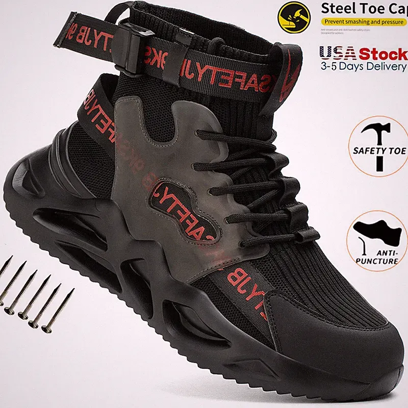 Work Boots Steel Toe Cap Mens Safety Shoes Indestructible Breathable Sneakers