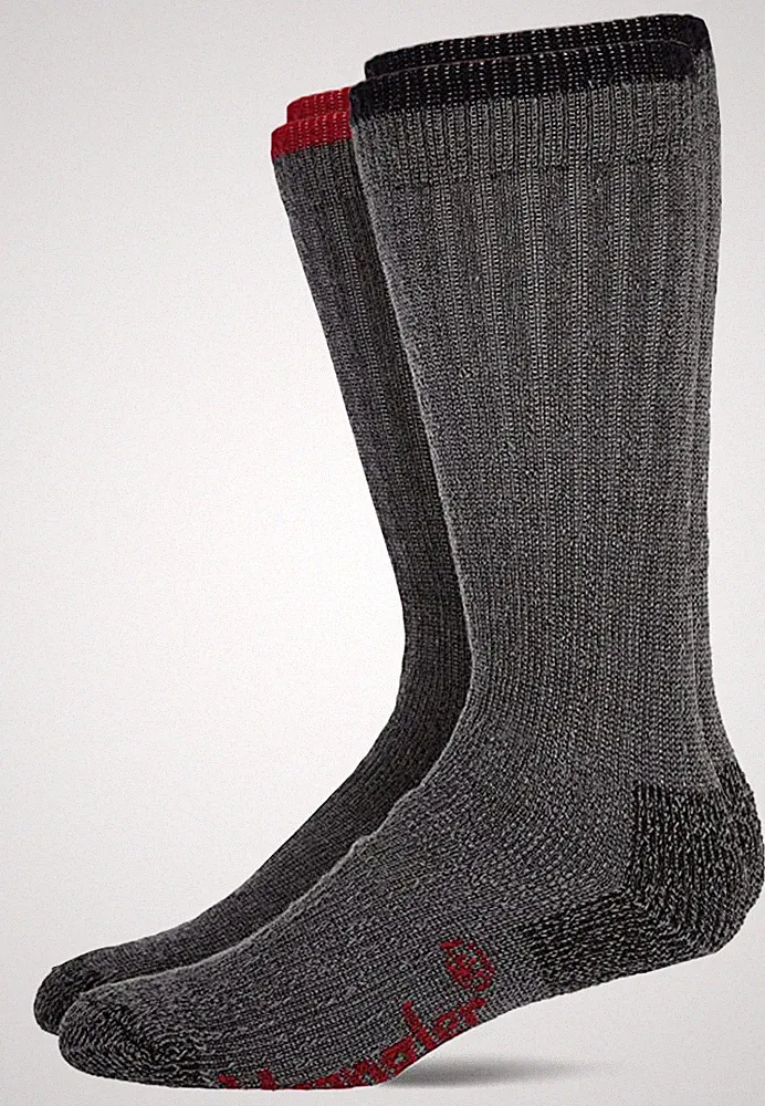 Wrangler Mens Workwear Cushion Boot Insulated Wool Moisture Wicking Crew Socks