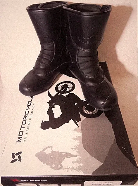 Xelement Women’s Motorcycle Boots 9 Leather Steel Shank Reinforced Toe (XM-S30)