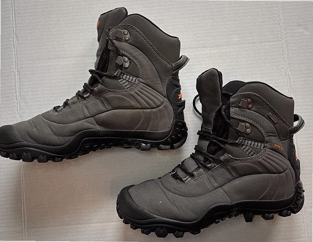 Xpeti Men’s Grey Waterproof Insulated 200g Thermator 8 Hiking Boots Sz 10 READ