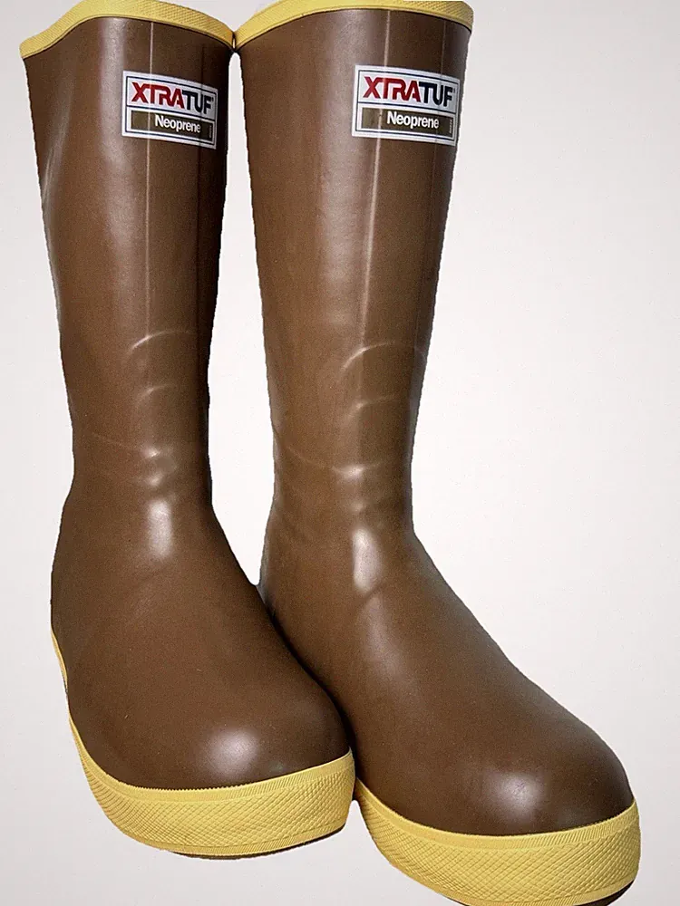 Xtratuf 15" Legacy Boots Mens Brown Plain Toe Waterproof Slip Resistant NIB