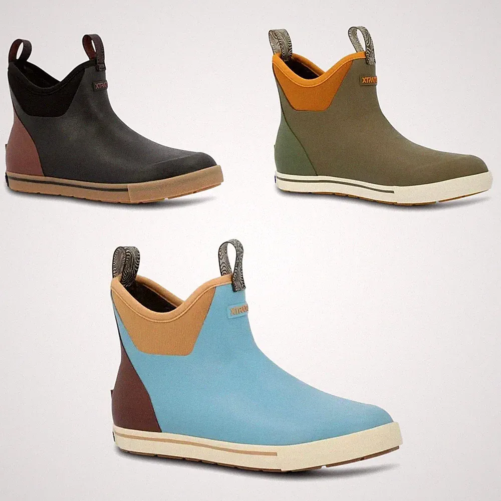 Xtratuf Camp Collection Ankle Deck Boot – Men’s Fleece Lined Waterproof Boots