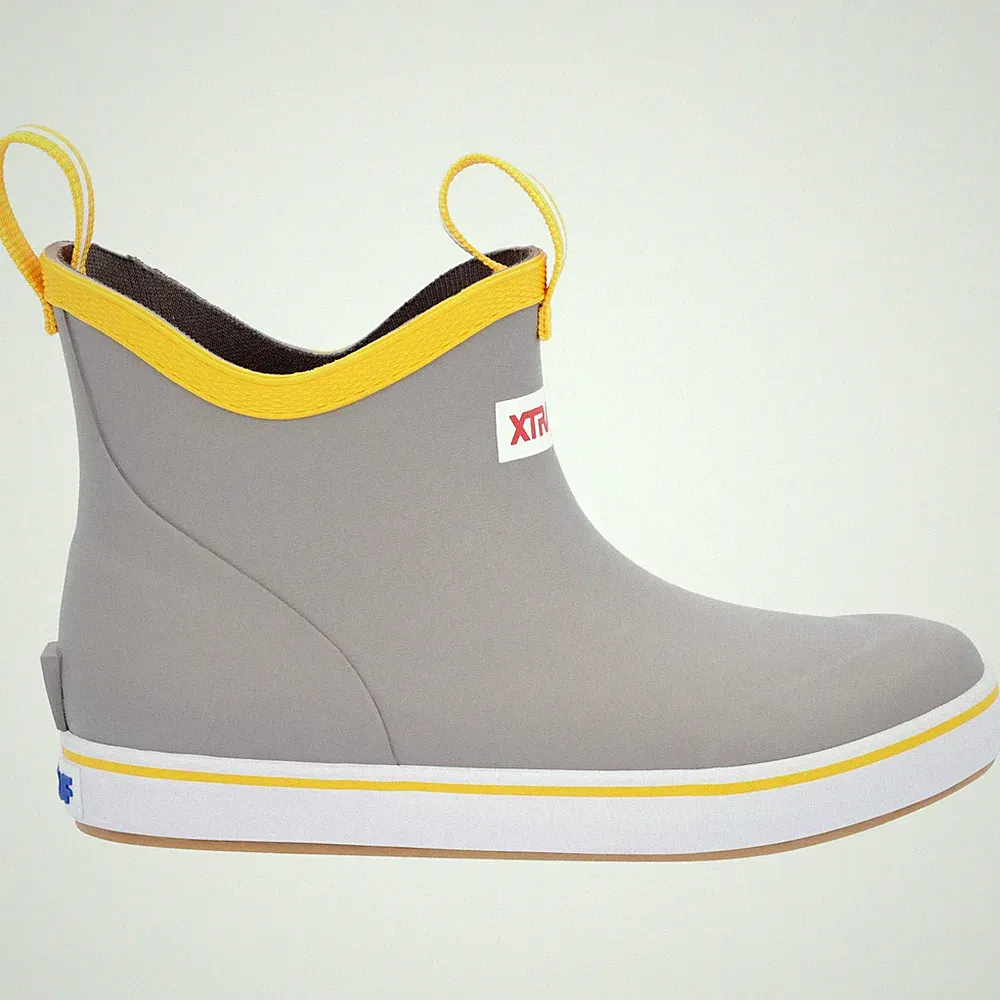 XTRATUF Grey Ankle Deck Boots for Durable Waterproof Footwear