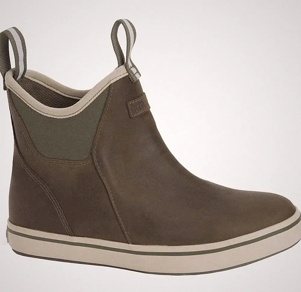 Xtratuf Ladies Brown 6" Black Ankle Deck Boots XWAB-900