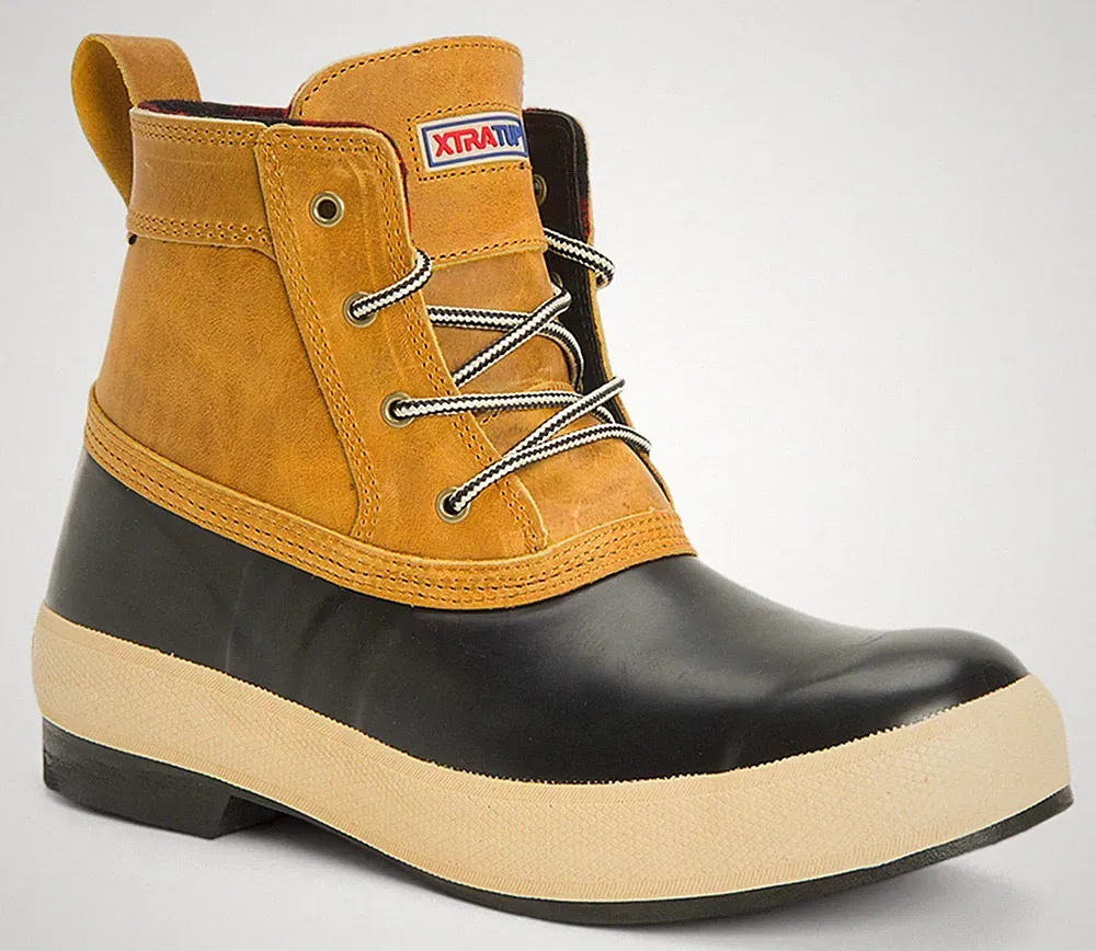 Xtratuf Men's 6 Inch Legacy Lace Boot - Black/Amber Gold