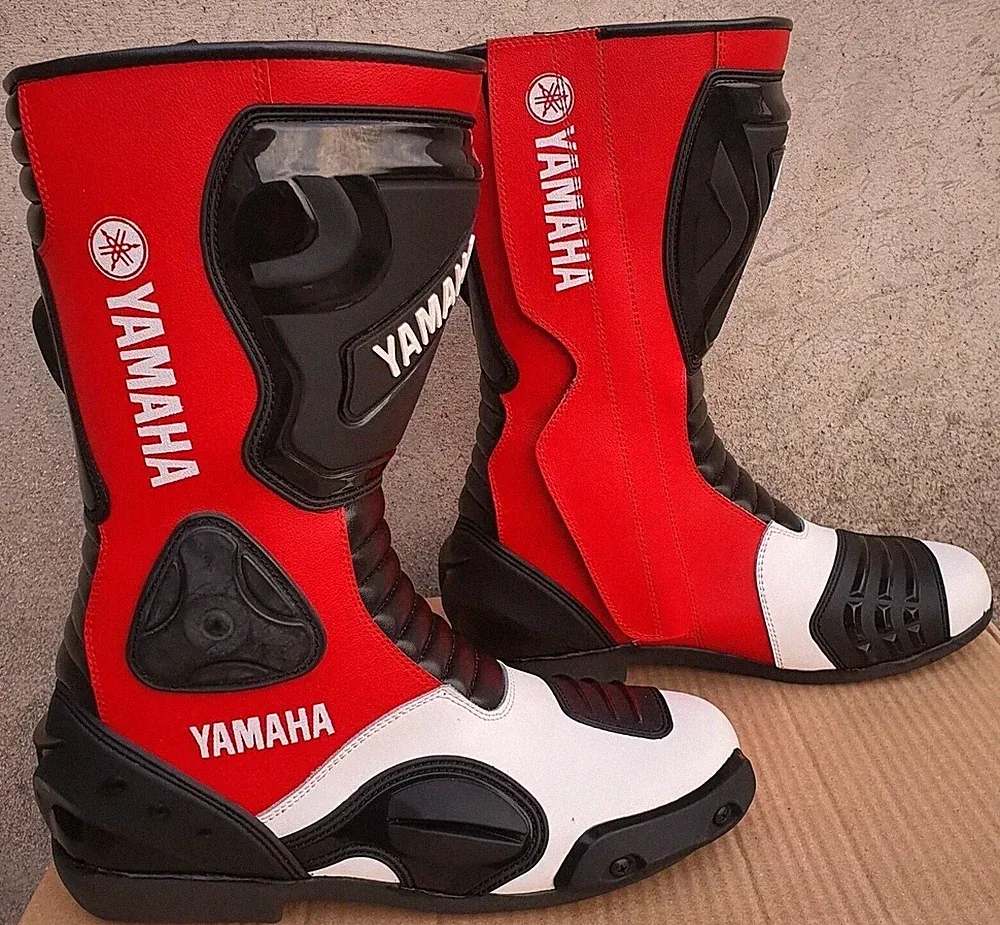 Yamaha Leather Motorcycle Boots Mens