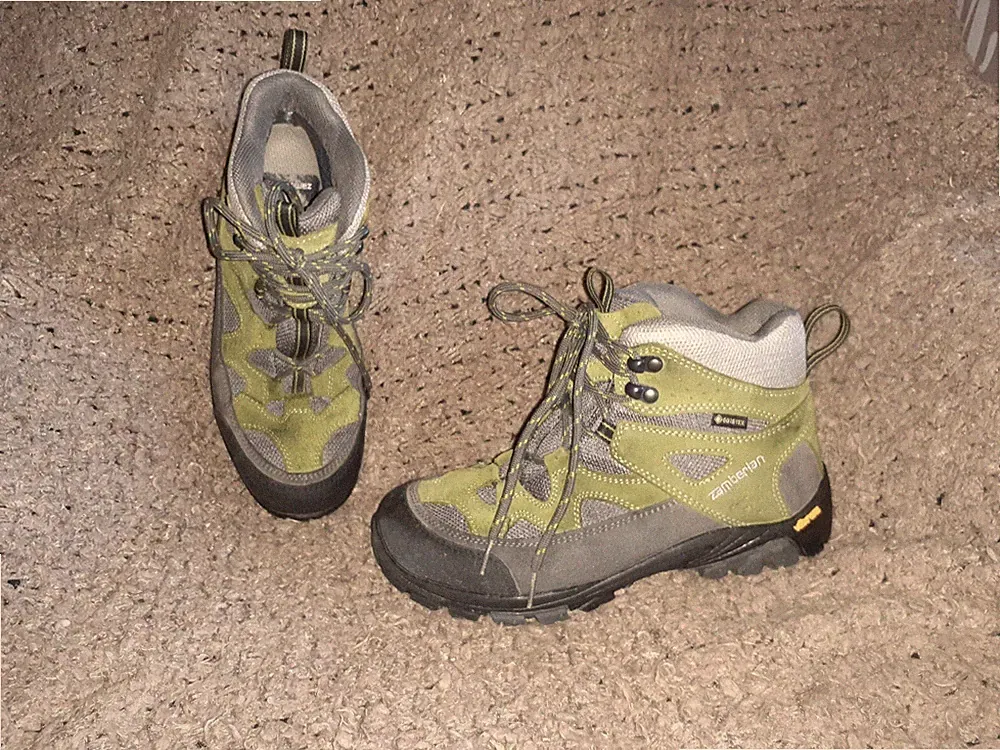 ZAMBERLAN-QUANTUM GTX-Green Suede/Leather-Hiking/Trail Boots-Sz 37-Near Mint